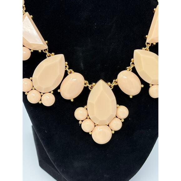 Kate Spade 20" Day Tripper Bib Statement Necklace Adjustable Ivory Peach - Picture 4 of 7